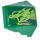 LEGO Green Wedge Curved 3 x 4 Triple with Dragon Head (Left) Sticker (64225)