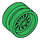 LEGO Green Wheel Rim Ø18 x 12mm with Etched Rim (18976 / 65192)