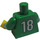 LEGO Verde Bianco e Verde Team Player con Number 18 sul retro Busto (973 / 73403)