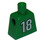 LEGO Green White and Green Team Player with Number 18 on Back Torso without Arms (973)