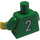 LEGO Green White and Green Team Player with Number 2 on Back Torso (973)