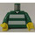 LEGO Green White and Green Team Player with Number 2 on Back Torso (973)