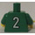 LEGO Zelená Bílá a Zelená Team Player s Number 2 na zadní části Trup (973)