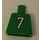 LEGO Verde Blanco y Verde Team Player con Number 7 en la parte trasera Torso sin brazos (973)