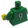 LEGO Green White and Green Team Player with Number 9 on Back Torso (973)