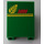 LEGO Green Windscreen 3 x 4 x 4 Inverted with 3 Stripes and &quot;5000&quot;, Wheat Spike on Left Side Sticker with Square Top Edges  (4872)