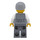 LEGO Grey Haar man met tie minifiguur