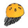 LEGO Hair with Bright Light Orange Sports Helmet (2137)