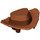 LEGO Hair with Dark Orange Cowboy Hat (49514 / 76803)