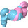 LEGO Haar mit Seite Pigtails mit mit Bright Pink (28798)