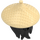 LEGO Hair with Tan Conical Hat (69509 / 100928)