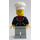 LEGO Hamburger Seller med Svart Drakt og Hvit Chef Hatt Minifigur