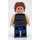 LEGO Han Solo with Black Vest with Pockets and Dark Blue Legs with Wavy Hair Minifigure