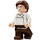 LEGO Han Solo con Blanco Camisa con Wrinkles y Dark Marrón Piernas con Ondulado Pelo y Printed Parte trasera Minifigura