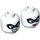 LEGO Harley Quinn Head (Recessed Solid Stud) (3626 / 99793)