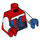 LEGO Harley Quinn im rot und Blau Outfit Minifig Torso (973 / 76382)