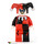 LEGO Harley Quinn mit Jester Hut, Blau Augen und Weiß Hände Minifigur