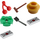 LEGO Harry Potter Calendrier de l&#039;Avent 76390-1 Subset Day 4 - Broom, Shovel, Letters &amp; Wreath
