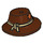 LEGO Hat with Wide Brim and Band with Tan Rope and Patch (13788 / 14402)