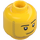 LEGO Head Male with Smirk and Beard Stubble (Recessed Solid Stud) (3626 / 37487)