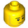 LEGO Head Male with Smirk and Beard Stubble (Recessed Solid Stud) (3626 / 37487)