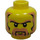 LEGO Hoofd met Beard, Sideburns (Veiligheids Stud) (3626 / 53935)
