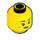 LEGO Head with Black Eyebrows and Beauty Mark (Recessed Solid Stud) (3626 / 83441)