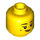 LEGO Head with Black Eyebrows and Beauty Mark (Recessed Solid Stud) (3626 / 83441)