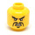 LEGO Head with Black Eyebrows, Black Long Asian Mustache (Recessed Solid Stud) (3626 / 34014)