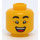 LEGO Head with Black Glasses (Recessed Solid Stud) (3626 / 49906)