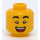 LEGO Kopf mit Schwarz Glasses (Einbau-Vollbolzen) (3626 / 49906)