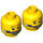 LEGO Hoofd met Braces (Verzonken solide nop) (3626 / 36406)