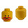 LEGO Hoofd met Bushy Rood Snor en Goatee (Veiligheidsnop) (3626)