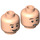 LEGO Head with Dark Brown Eyebrows and Small Smile and Scared Decoration (Recessed Solid Stud) (3626)