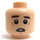 LEGO Head with Dark Brown Eyebrows and Small Smile and Scared Decoration (Recessed Solid Stud) (3626)