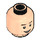 LEGO Head with Dark Brown Eyebrows and Small Smile and Scared Decoration (Recessed Solid Stud) (3626)