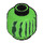 LEGO Diriger avec Dark Green Verticale Rayures (Goujon solide encastré) (3626 / 77709)