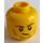 LEGO Head with Dark Orange Eyebrows and Chin Stubble (Recessed Solid Stud) (3626)