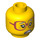 LEGO Head With Dark Red Glasses (Safety Stud) (3626 / 15914)