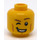 LEGO Pää jossa Tumma beige Eyebrows, Cheek Lines, Smile ja Oikein Silmä Winking (Upotettu kiinteä nuppi) (3626)