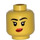 LEGO Head with Female Face (Safety Stud) (3274)