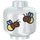 LEGO Hode med Glass Jar med Fireflies, Blader og Pinne (Forsenket solid knott) (3274)