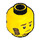 LEGO Head with Goatee and Bandage Strip (Recessed Solid Stud) (3626 / 66157)