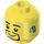 LEGO Head with Goatee and Hearing Device (Recessed Solid Stud) (3626 / 101368)