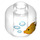 LEGO Kopf mit Goldfish Bowl Dekoration (Einbau-Vollbolzen) (3626 / 72221)