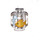 LEGO Kopf mit Goldfish Bowl Dekoration (Einbau-Vollbolzen) (3626 / 72221)