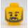 LEGO Hoofd met Grey Hoofd Baard, Opened Mond (Verzonken solide nop) (14910 / 51519)