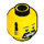 LEGO Head with Grimace and Black Goatee (Recessed Solid Stud) (3626 / 34011)