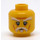 LEGO Head with Moustache, Goatee and Eyebrows (Safety Stud) (93622 / 94408)