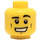 LEGO Head with Opened Mouth with Wide Grin, Cheek Lines (Safety Stud) (3626)